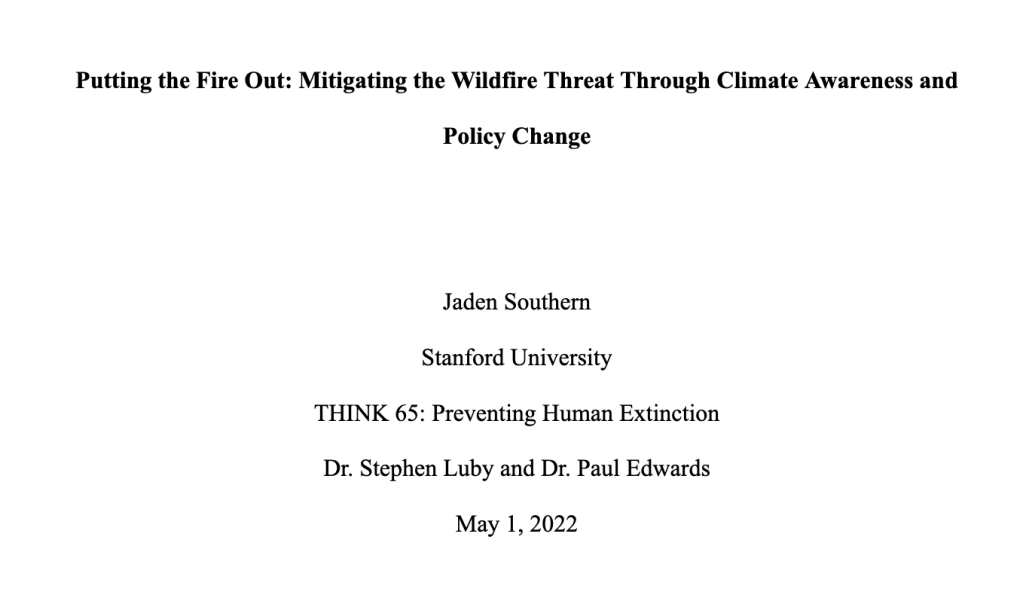 Wildfire Mitigation Research&nbsp;Paper